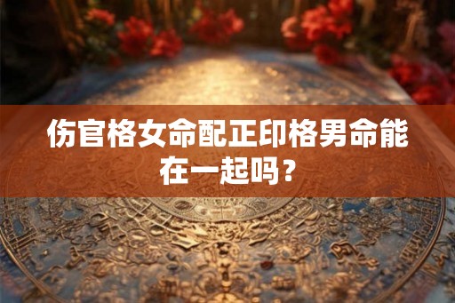 伤官格女命配正印格男命能在一起吗？