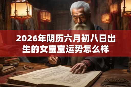 2026年阴历六月初八日出生的女宝宝运势怎么样