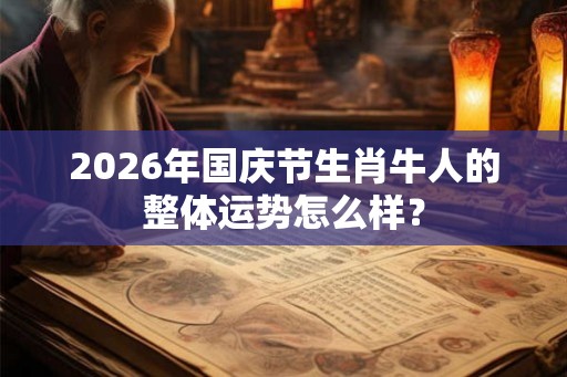 2026年国庆节生肖牛人的整体运势怎么样？