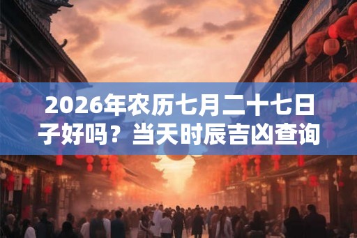2026年农历七月二十七日子好吗?当天时辰吉凶查询 2026年农历七月二十七日子好吗?当天时辰吉凶查询
