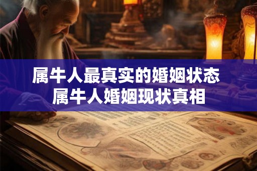 属牛人最真实的婚姻状态 属牛人婚姻现状真相 属牛人最真实的婚姻状态 属牛人婚姻现状真相
