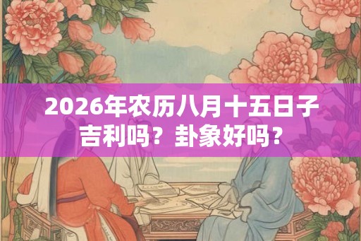 2026年农历八月十五日子吉利吗？卦象好吗？