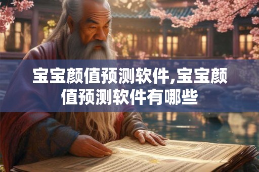 宝宝颜值预测软件,宝宝颜值预测软件有哪些