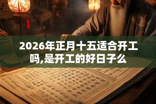 2026年正月十五适合开工吗,是开工的好日子么