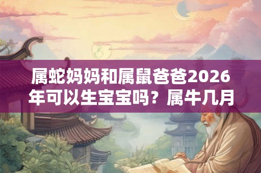 属蛇妈妈和属鼠爸爸2026年可以生宝宝吗？属牛几月生好？