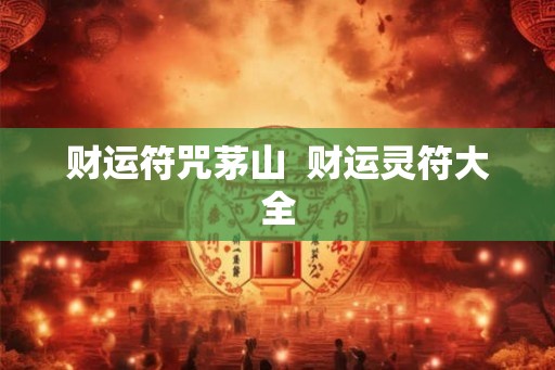 财运符咒茅山 财运灵符大全 财运符咒茅山 财运灵符大全