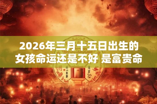 2026年三月十五日出生的女孩命运还是不好 是富贵命吗