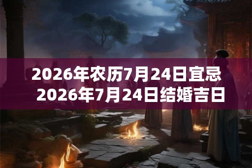 2026年农历7月24日宜忌  2026年7月24日结婚吉日