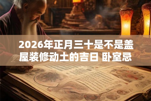 2026年正月三十是不是盖屋装修动土的吉日 卧室忌讳的颜色 2026年正月三十是不是盖屋装修动土的吉日 卧室忌讳的颜色