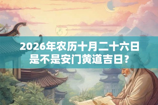 2026年农历十月二十六日是不是安门黄道吉日? 2026年农历十月二十六日是不是安门黄道吉日?
