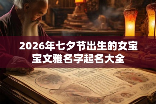2026年七夕节出生的女宝宝文雅名字起名大全