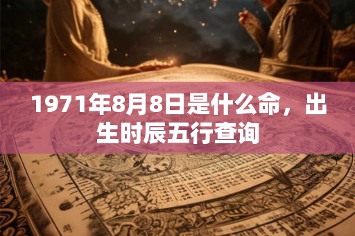 1971年8月8日是什么命，出生时辰五行查询