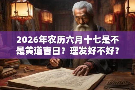 2026年农历六月十七是不是黄道吉日？理发好不好？