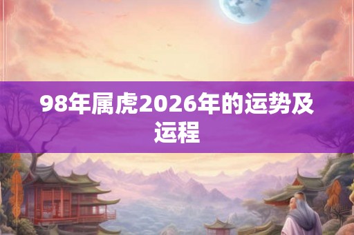 98年属虎2026年的运势及运程
