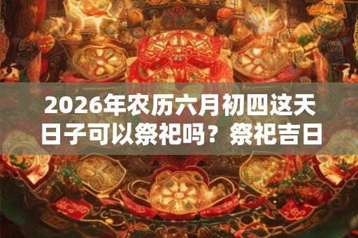 2026年农历六月初四这天日子可以祭祀吗？祭祀吉日怎么看？