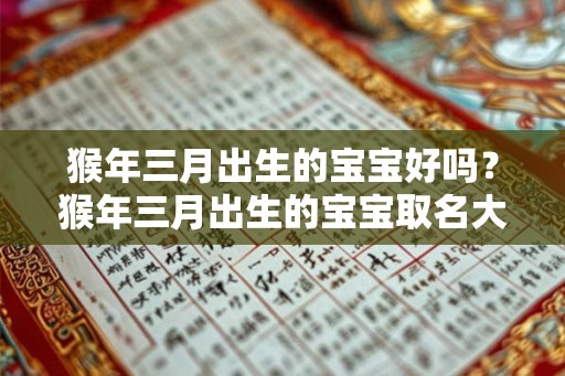猴年三月出生的宝宝好吗？猴年三月出生的宝宝取名大全