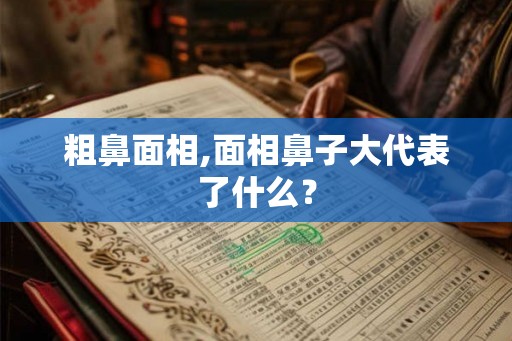 粗鼻面相,面相鼻子大代表了什么? 粗鼻面相,面相鼻子大代表了什么?