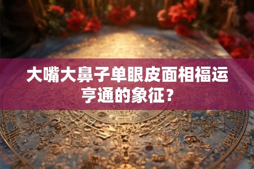 大嘴大鼻子单眼皮面相福运亨通的象征？
