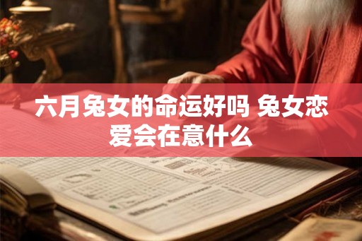 六月兔女的命运好吗 兔女恋爱会在意什么