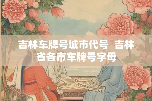 吉林车牌号城市代号  吉林省各市车牌号字母
