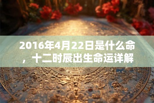 2016年4月22日是什么命，十二时辰出生命运详解