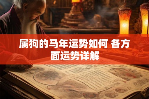属狗的马年运势如何 各方面运势详解 属狗的马年运势如何 各方面运势详解
