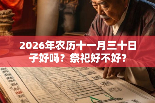 2026年农历十一月三十日子好吗？祭祀好不好？