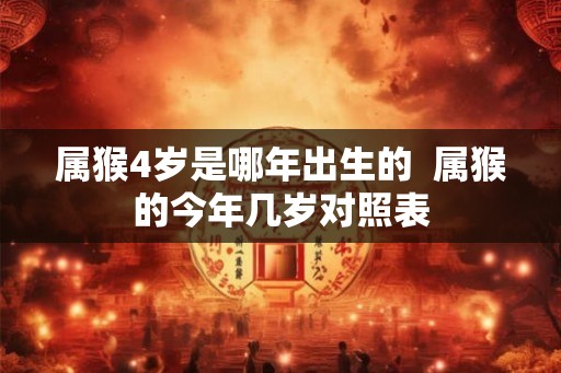 属猴4岁是哪年出生的 属猴的今年几岁对照表 属猴4岁是哪年出生的 属猴的今年几岁对照表
