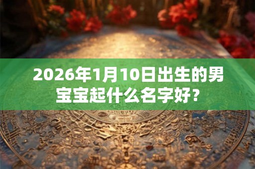 2026年1月10日出生的男宝宝起什么名字好？