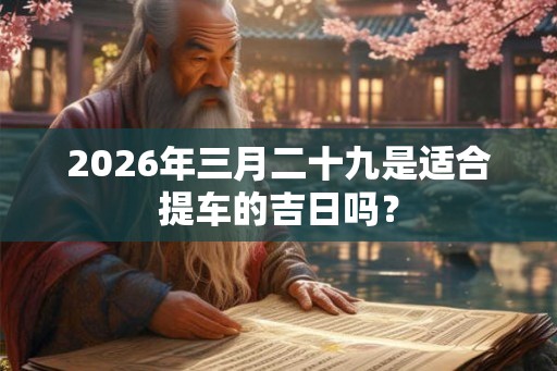 2026年三月二十九是适合提车的吉日吗? 2026年三月二十九是适合提车的吉日吗?