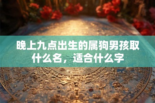 晚上九点出生的属狗男孩取什么名,适合什么字 晚上九点出生的属狗男孩取什么名,适合什么字