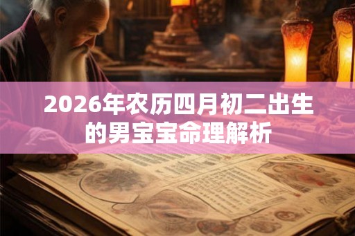 2026年农历四月初二出生的男宝宝命理解析