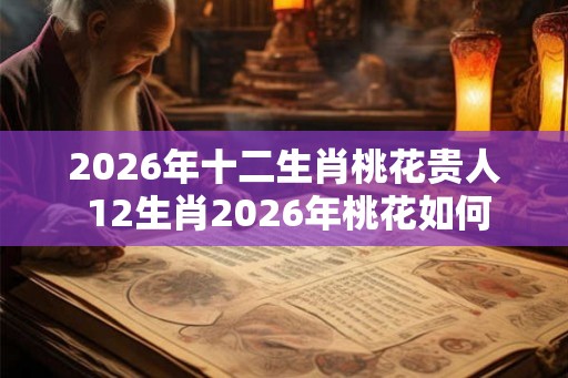 2026年十二生肖桃花贵人 12生肖2026年桃花如何