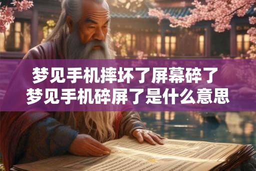 梦见手机摔坏了屏幕碎了 梦见手机碎屏了是什么意思