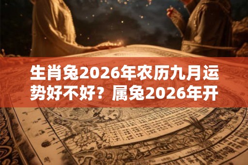 生肖兔2026年农历九月运势好不好？属兔2026年开运吉祥物？