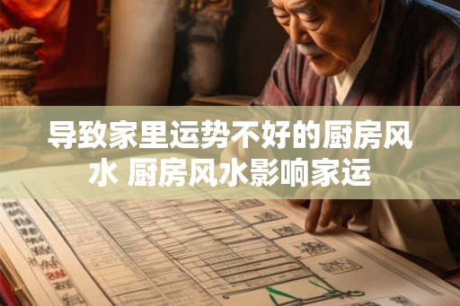 导致家里运势不好的厨房风水 厨房风水影响家运