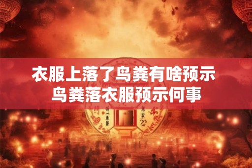 衣服上落了鸟粪有啥预示 鸟粪落衣服预示何事