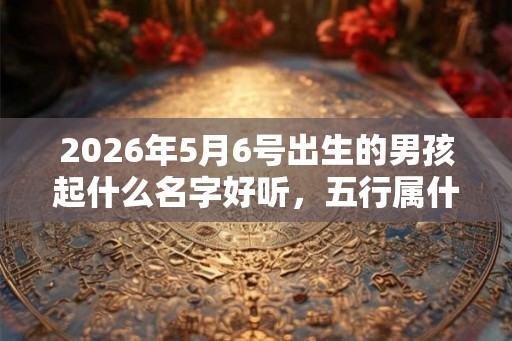 2026年5月6号出生的男孩起什么名字好听，五行属什么
