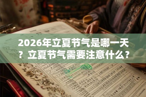 2026年立夏节气是哪一天？立夏节气需要注意什么？