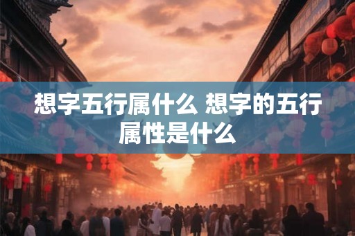 想字五行属什么 想字的五行属性是什么 想字五行属什么 想字的五行属性是什么