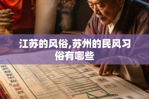 江苏的风俗,苏州的民风习俗有哪些 江苏的风俗,苏州的民风习俗有哪些