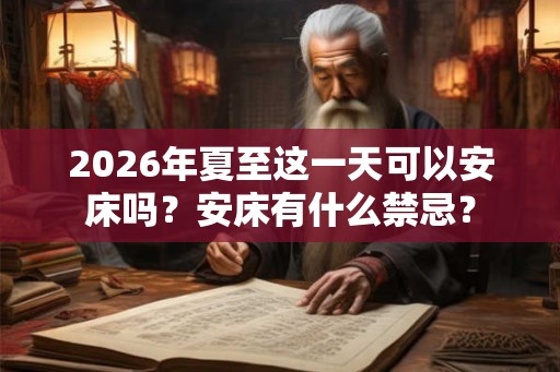 2026年夏至这一天可以安床吗？安床有什么禁忌？
