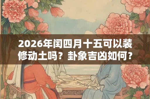 2026年闰四月十五可以装修动土吗？卦象吉凶如何？