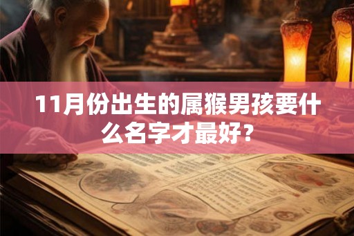11月份出生的属猴男孩要什么名字才最好？
