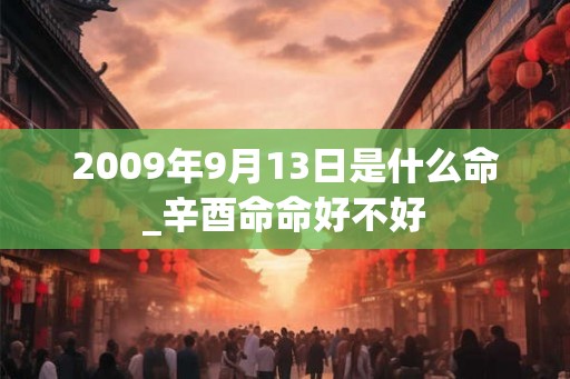 2009年9月13日是什么命_辛酉命命好不好