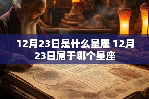 12月23日是什么星座 12月23日属于哪个星座