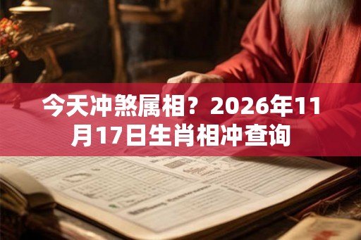 今天冲煞属相?2026年11月17日生肖相冲查询 今天冲煞属相?2026年11月17日生肖相冲查询