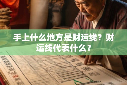 手上什么地方是财运线？财运线代表什么？