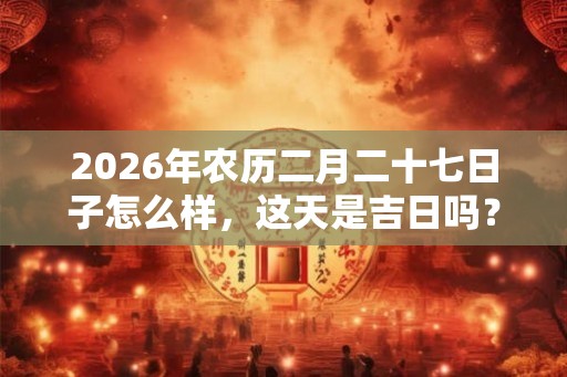 2026年农历二月二十七日子怎么样,这天是吉日吗? 2026年农历二月二十七日子怎么样,这天是吉日吗?