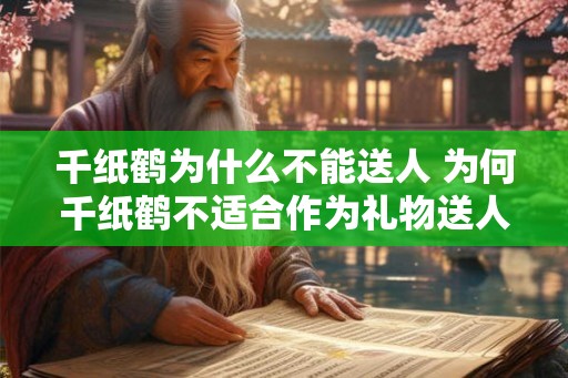 千纸鹤为什么不能送人 为何千纸鹤不适合作为礼物送人